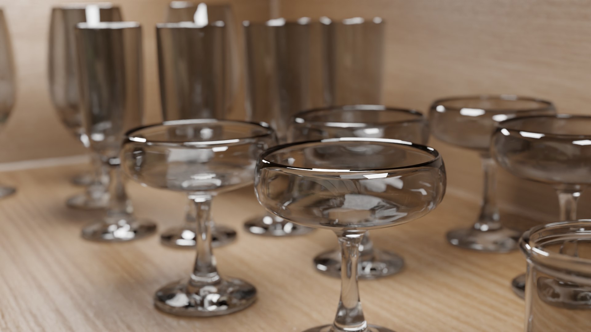 Glassware Set 3D Model - TurboSquid 1852031