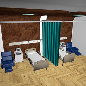 3D model Hospital Ward 9 - 8K