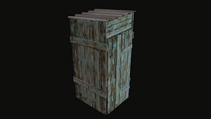 3d outdoor wooden toilet model