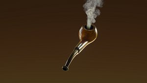 Tobacco Pipe 06 - Apple - With Animated VDB Smoke