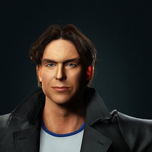 Joseph Somerhalder 3D Model - Hyper Realistic - Low Poly 3D