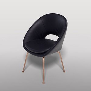 Contemporary Black Pod Chair 3D model