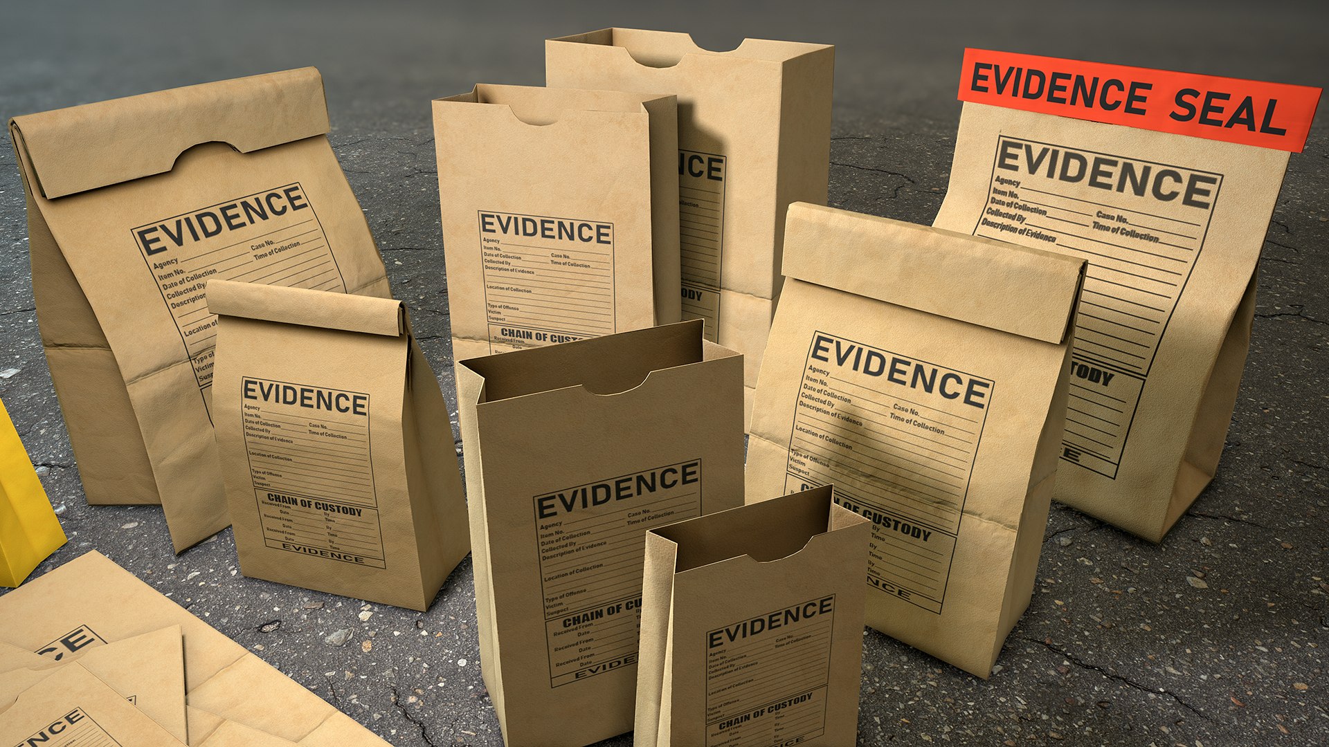 3D Evidence Packages Boxes TurboSquid 1436720
