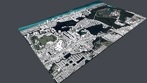 Cityscape Sunny Isles Beach Miami Florida USA model