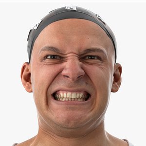 3D marcus human head anger