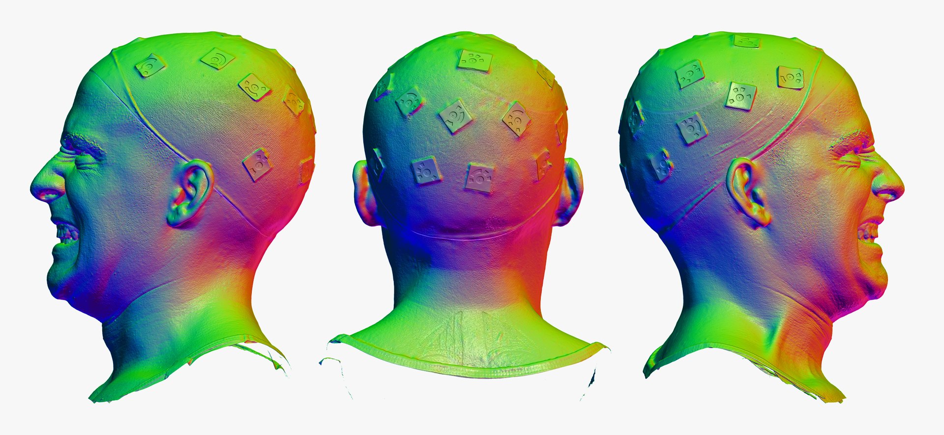 3D marcus human head anger - TurboSquid 1612927