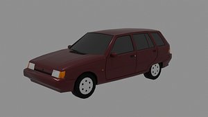 Ukrainian Car ZAZ 1105 Dana 1994 Free low-poly