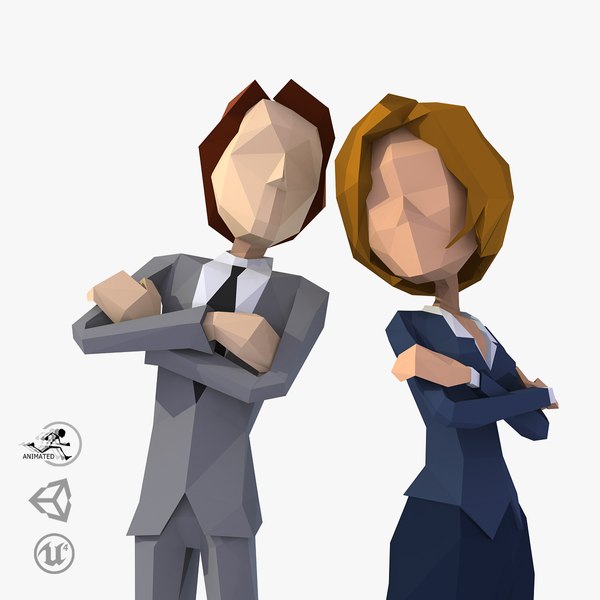 rigged cartoon business man max