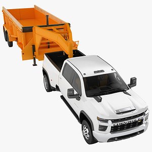 Chevrolet Silverado 3500 HD 2021 Dump Trailer 02 model