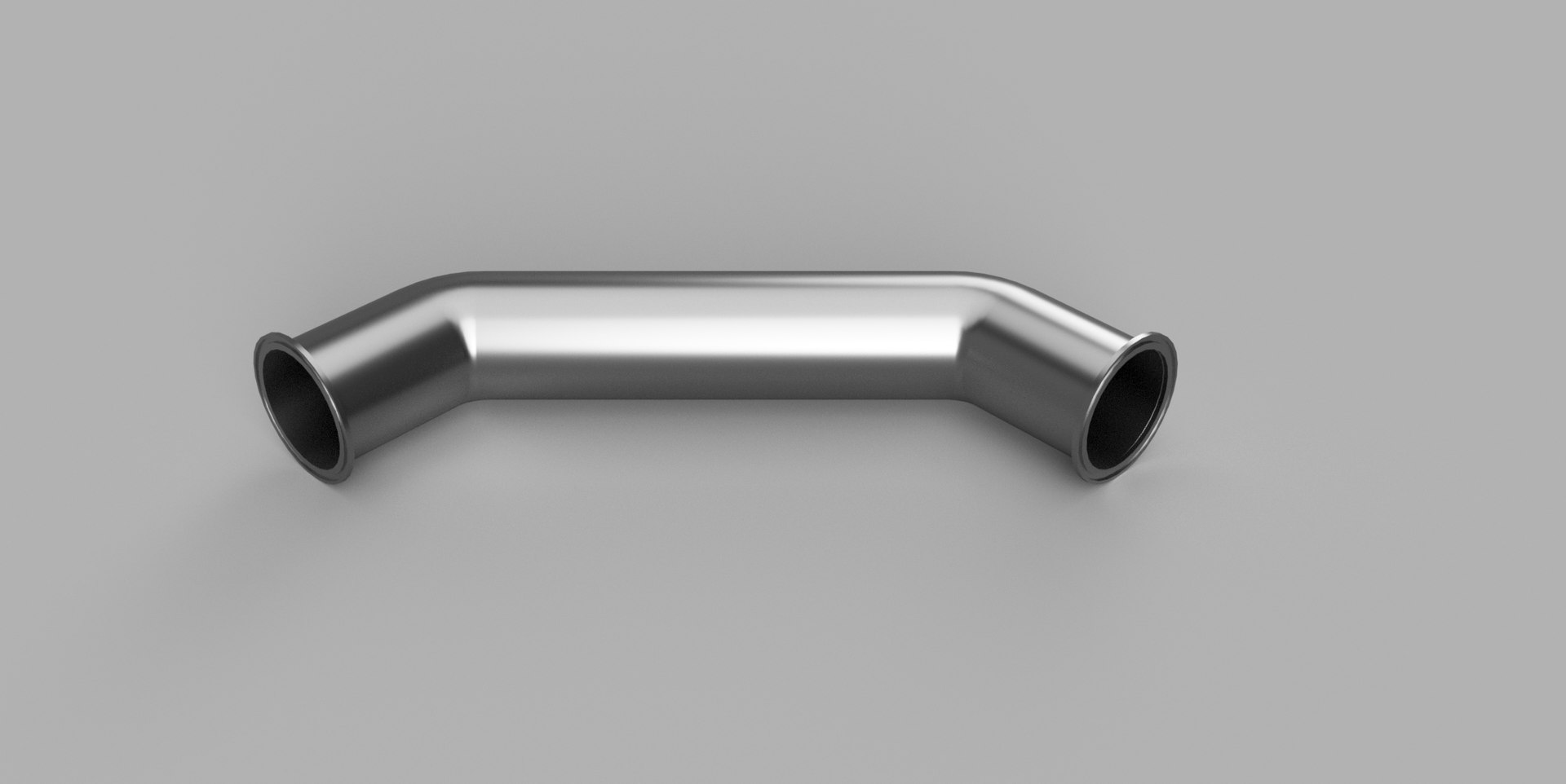 12inch Long - 3inch 45 Degree Pipe With Tri-Clover 3D Model ...