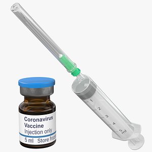 Syringe with Covid 19 Vaccine