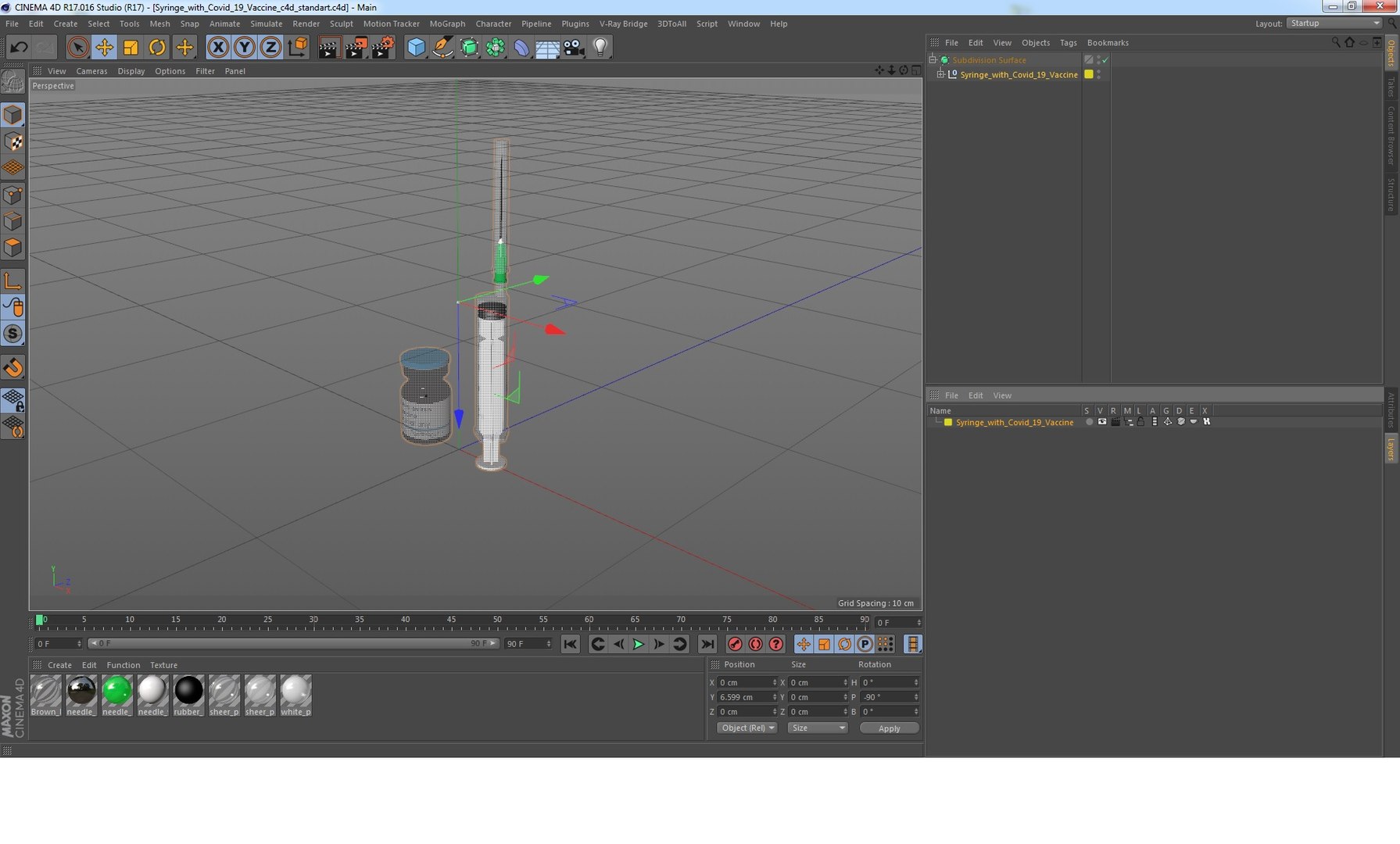Syringe covid 19 vaccine 3D model - TurboSquid 1604585