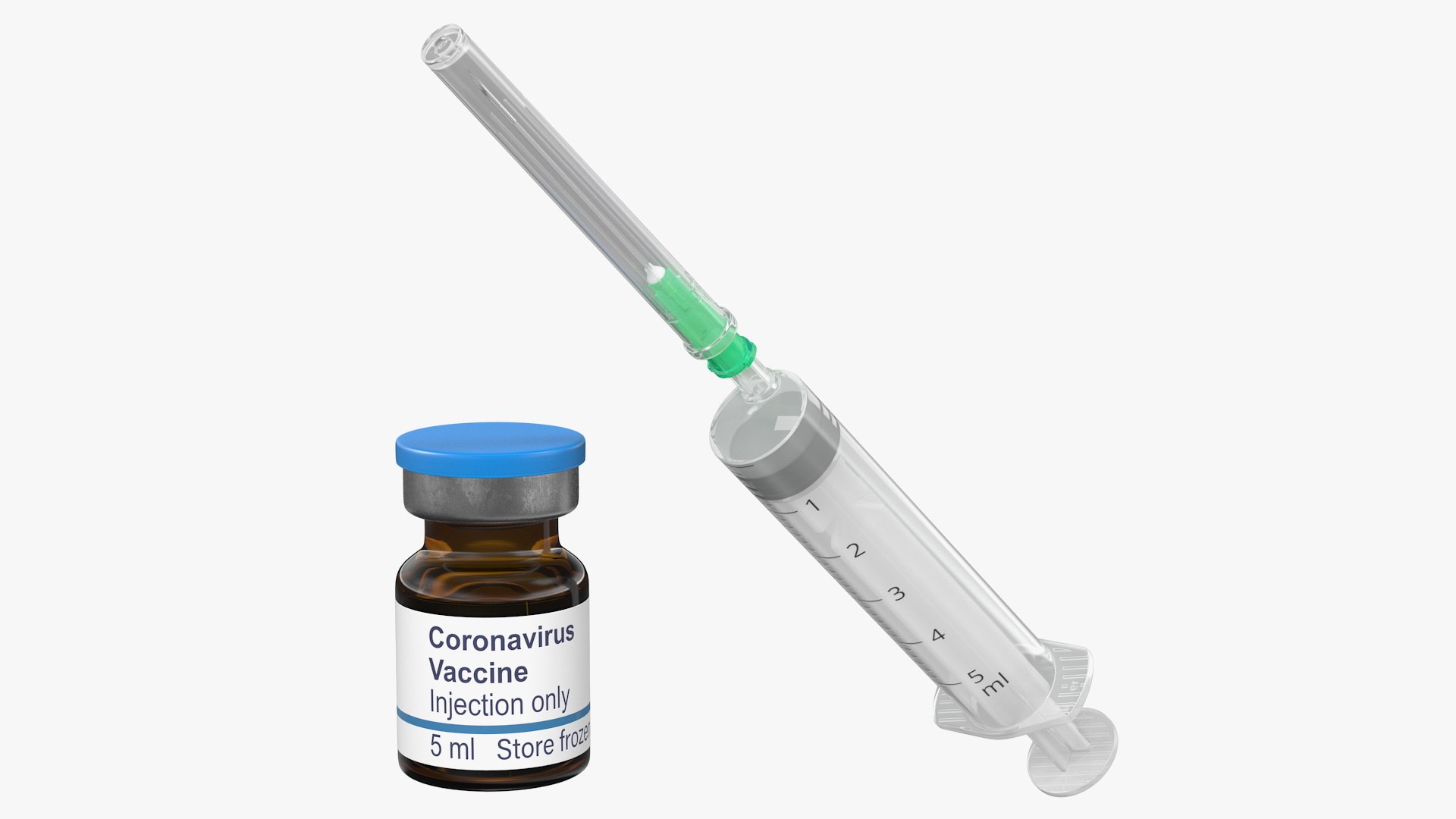 Syringe with Covid 19 Vaccine 3D model preview
