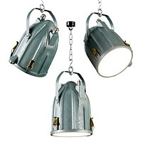 Vintage industrial lamp-searchlight in the form of a bullet