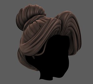 3D model 3D Hair style for girl V92