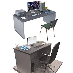 3D office desk