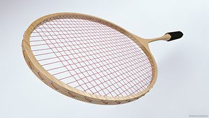 3d rackets badminton model