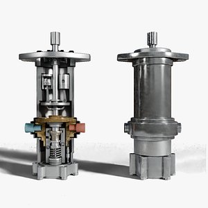 3D Hydraulic Axial piston pump Cutaway
