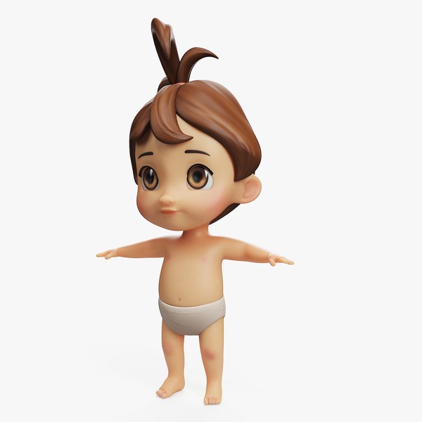 3D cartoon baby character