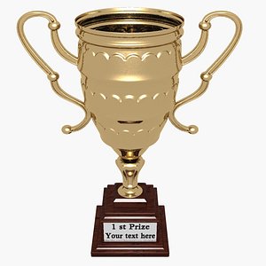 gold trophy 3d model
