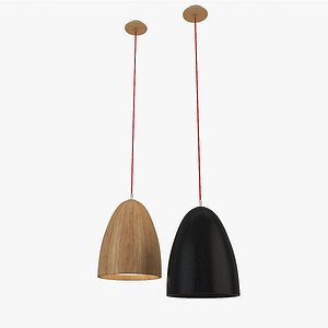 Wooden light Lathe 01 - light  black 3D model