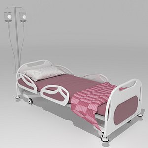 3D Hospital Bed 3 model