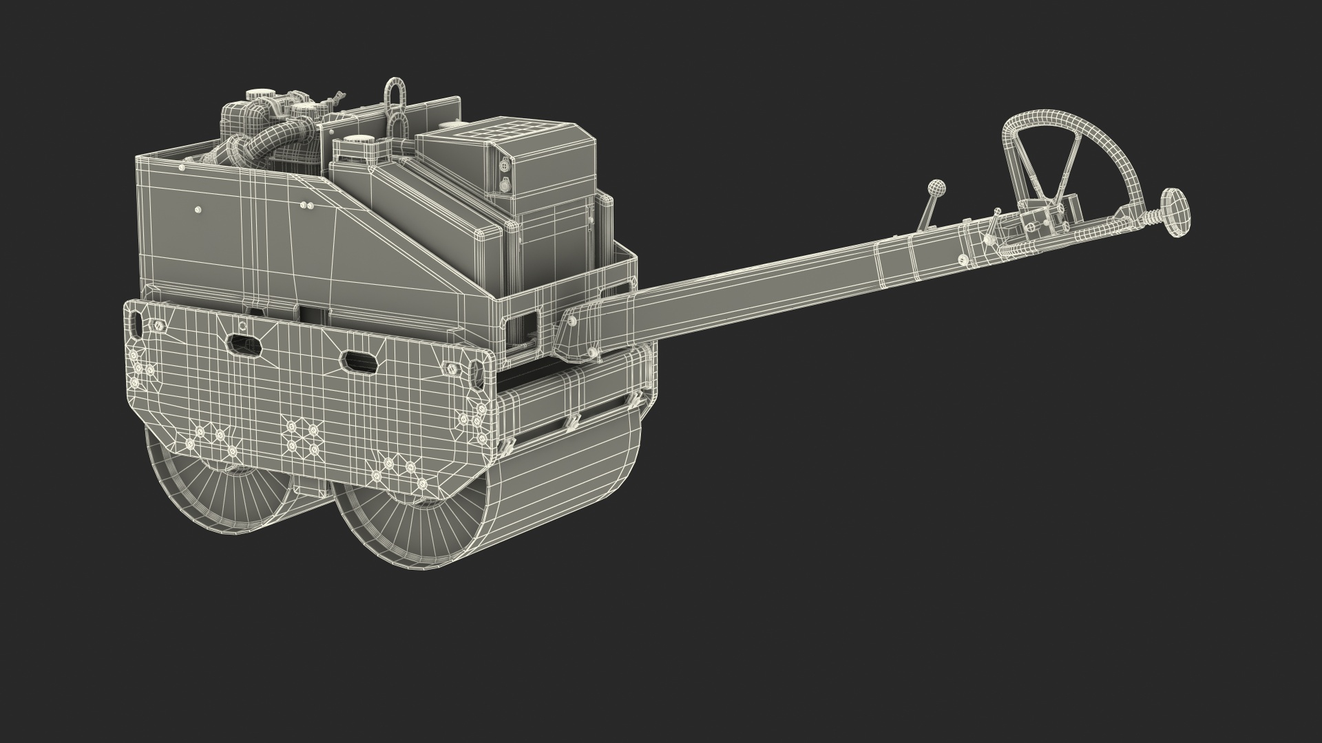 Construction Machine Double Roller 3D - TurboSquid 1634835