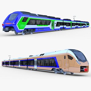 Stadler Flirt and Hitachi HTR 412 3D model