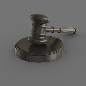 3D judges gavel blackwood DIY