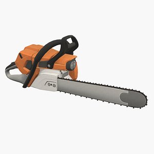 Chain Saw Low Poly 3D model