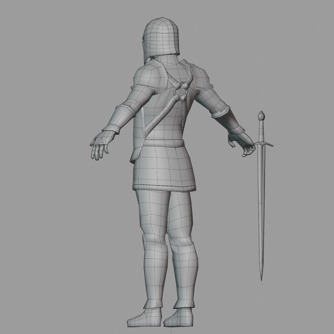 3D Low Poly Rigged Knight Game Ready Stylized Cartoon Character model ...