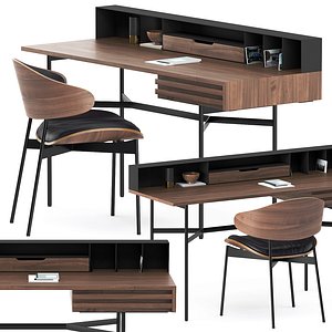 harri writing desk luz 3D model