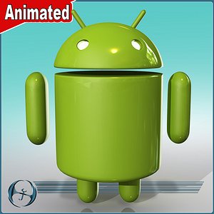 3d model android character cartoon