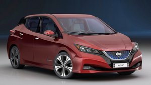 nissan leaf 2019 interior 3D model
