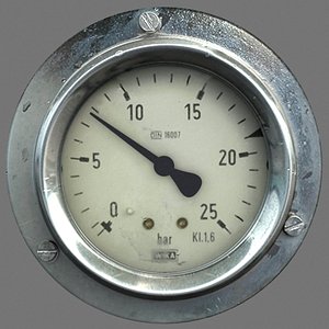 meter gauge industrial 3d model
