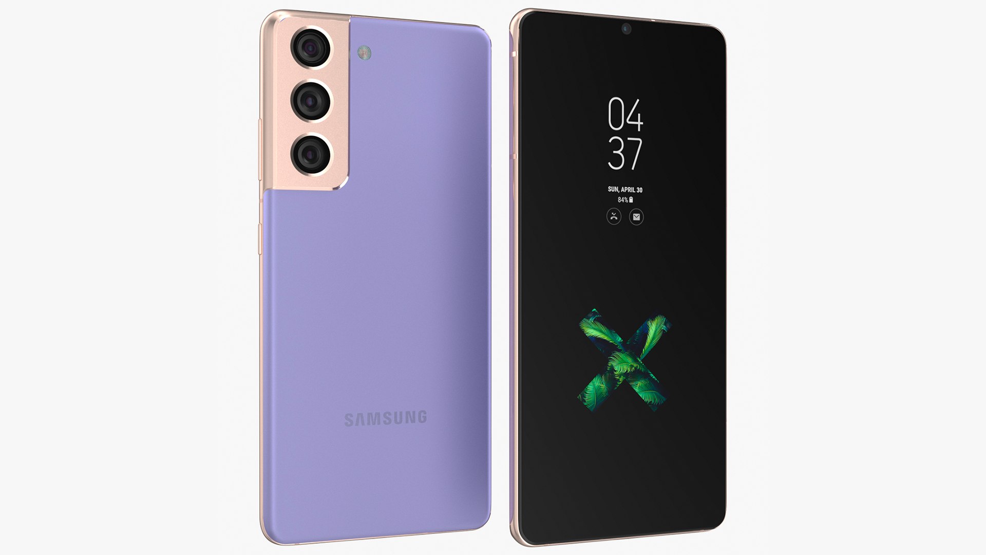 Samsung Galaxy S21 Phantom Violet 3D model preview