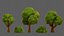 Trees Cartoon V33 3D