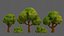 Trees Cartoon V33 3D