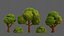 Trees Cartoon V33 3D