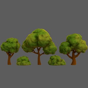 Trees Cartoon V33 3D