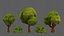 Trees Cartoon V33 3D