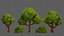 Trees Cartoon V33 3D