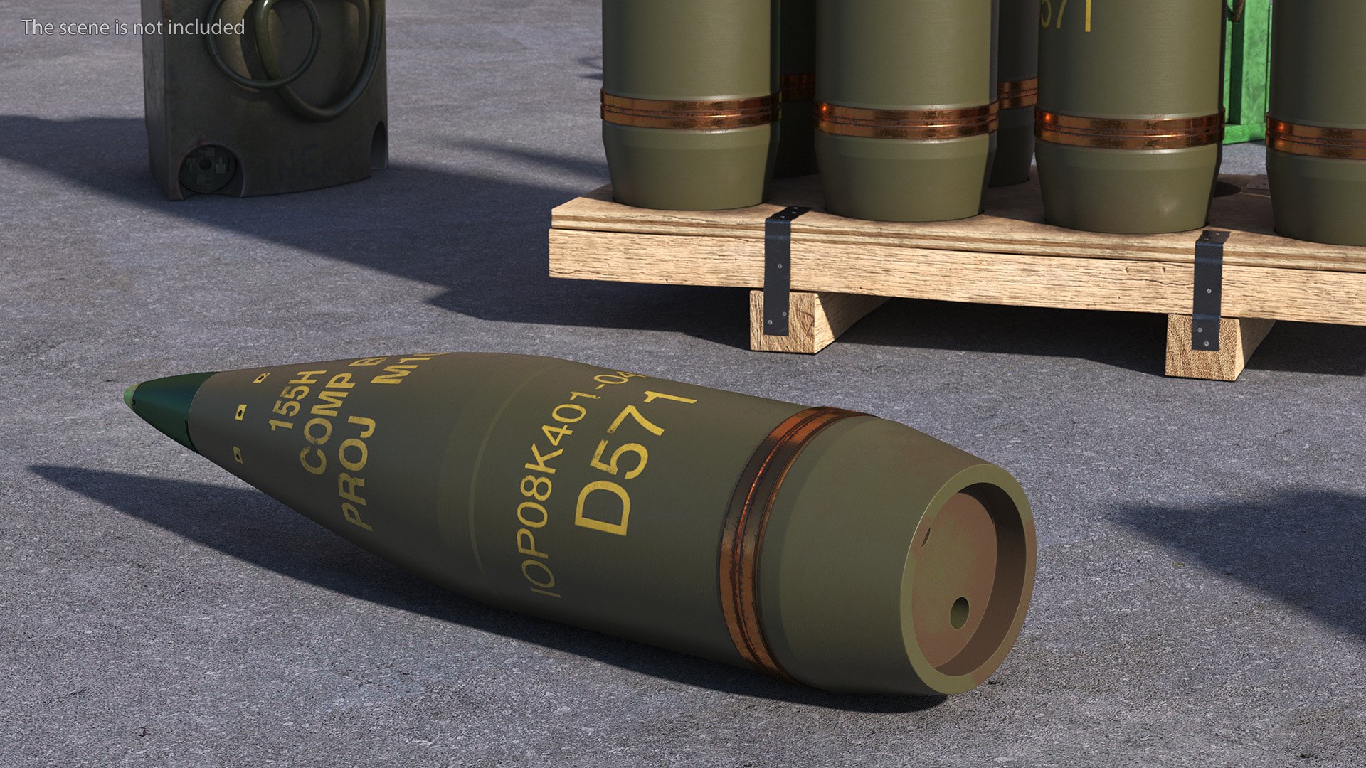 3D Artillery Shell Military Projectile 155mm - TurboSquid 2210700