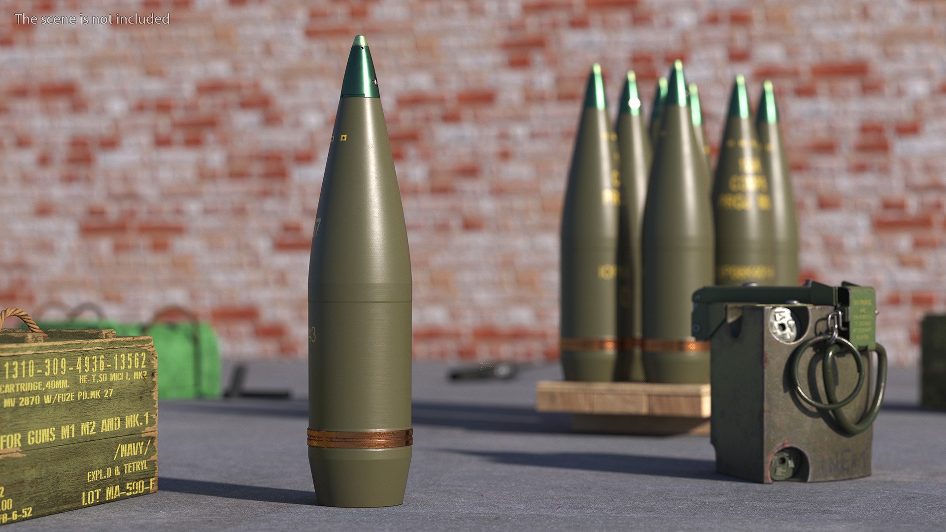 3D Artillery Shell Military Projectile 155mm - TurboSquid 2210700