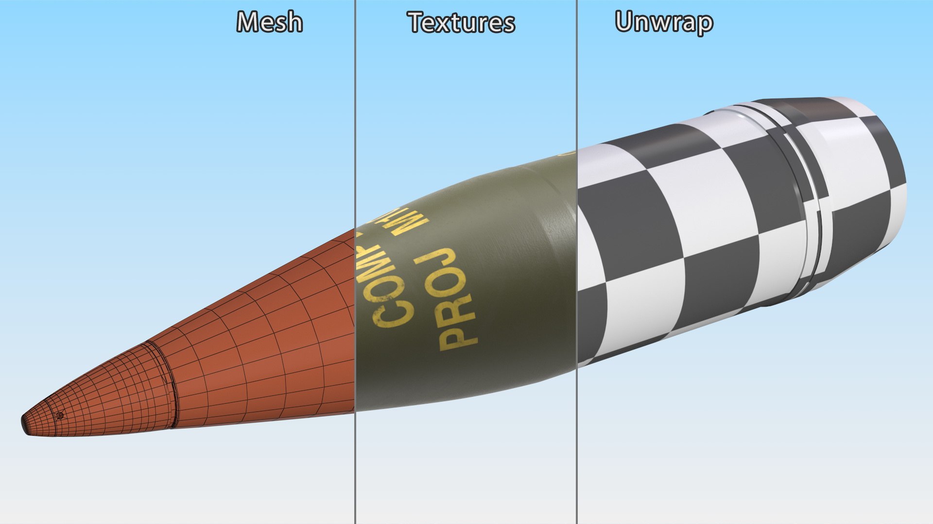 3D Artillery Shell Military Projectile 155mm - TurboSquid 2210700