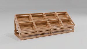 wooden vegetable shelves