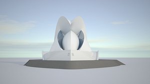 realistic auditorio tenerife 3D model