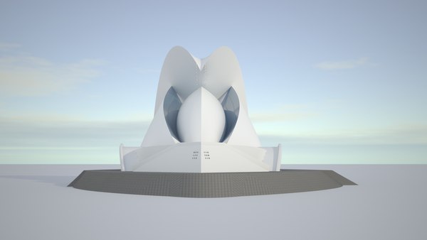 realistic auditorio tenerife 3D model