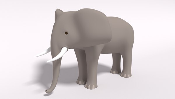 Elephant cartoon model - TurboSquid 1485924
