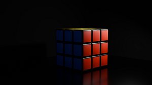 rubik cube 3x3 animated 3D model